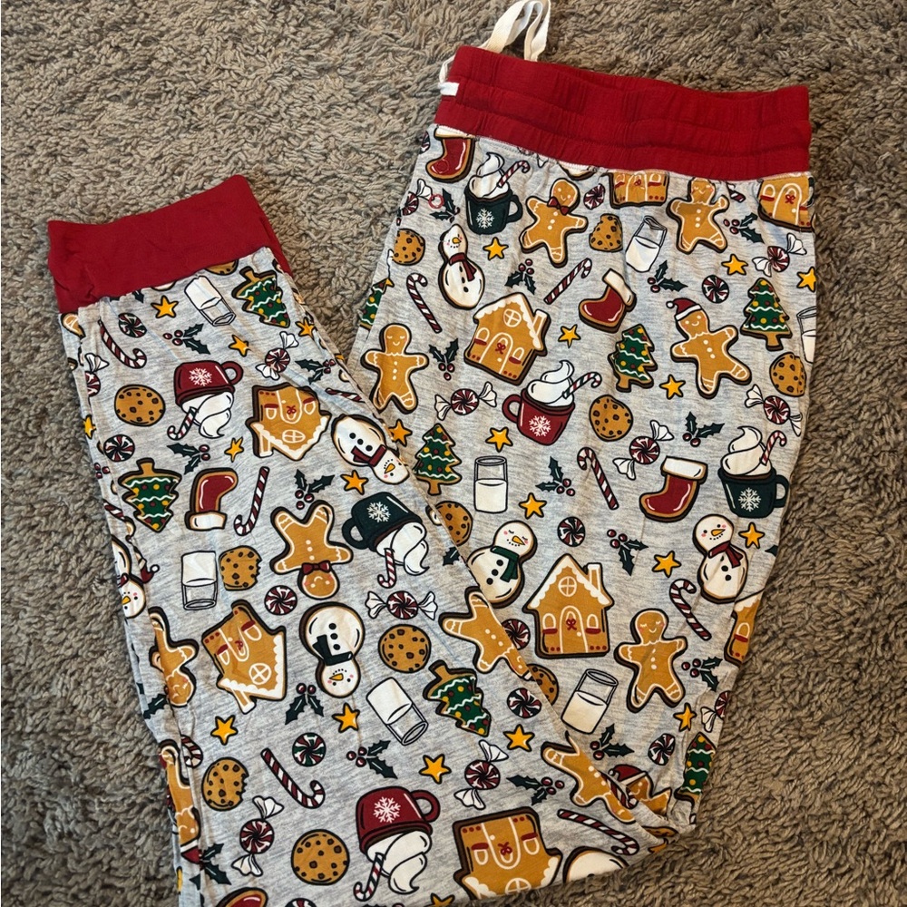 Little Sleepies Red and Gray Holiday Pajama Bottoms
